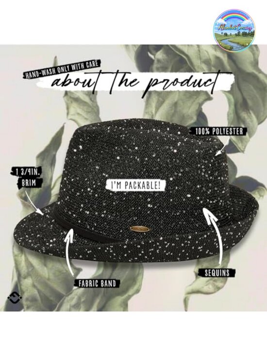 UPF 50+ Packable Short Brim Fedora Sun Hat with Woven Pattern main image 4